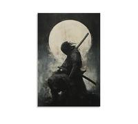 ZLLJXFZZ Samurai Poster Shadow, Silent Night Assassin Wall Art Mural Modern Decoration Hanging Art Poster 20x30inch(50x75cm)