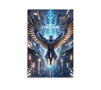 ZLLJXFZZ Sports Poster_ Cyber Falcon - AI Wingsuit Wall Art Mural Modern Decoration Hanging Art Poster 16x24inch(40x60cm)