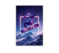 ZLLJXFZZ Sports Poster_ Dark Energy - Anti-Gravity Snowboard Wall Art Mural Modern Decoration Hanging Art Poster 20x30inch(50x75cm)