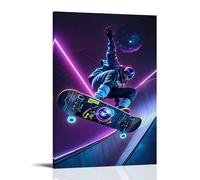 ZLLJXFZZ Sports Poster_ Dark Matter Skater - Anti-Gravity Halfpipe Wall Art Mural Modern Decoration Hanging Art Poster 16x24inch(40x60cm)