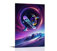 ZLLJXFZZ Sports Poster_ Dark Matter - Void Snowboarding Wall Art Mural Modern Decoration Hanging Art Poster 24x36inch(60x90cm)