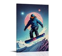 ZLLJXFZZ Sports Poster_ Dark Matter - Void Snowboarding Wall Art Mural Modern Decoration Hanging Art Poster 24x36inch(60x90cm)