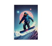 ZLLJXFZZ Sports Poster_ Dark Matter - Void Snowboarding Wall Art Mural Modern Decoration Hanging Art Poster 16x24inch(40x60cm)