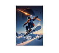 ZLLJXFZZ Sports Poster_ Dark Matter - Void Snowboarding Wall Art Mural Modern Decoration Hanging Art Poster 08x12inch(20x30cm)