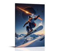 ZLLJXFZZ Sports Poster_ Dark Matter - Void Snowboarding Wall Art Mural Modern Decoration Hanging Art Poster 24x36inch(60x90cm)