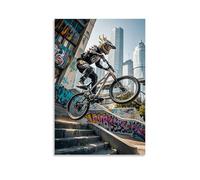 ZLLJXFZZ Sports Poster_ Dragon Rider - Urban Downhill Madness Wall Art Mural Modern Decoration Hanging Art Poster 20x30inch(50x75cm)