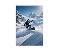 ZLLJXFZZ Sports Poster_ Ice Phantom - Glacier Snowboarding Wall Art Mural Modern Decoration Hanging Art Poster 08x12inch(20x30cm)