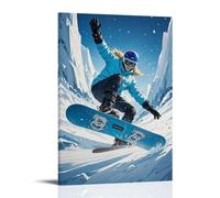 ZLLJXFZZ Sports Poster_ Ice Phantom - Glacier Snowboarding Wall Art Mural Modern Decoration Hanging Art Poster 20x30inch(50x75cm)