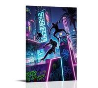 ZLLJXFZZ Sports Poster_ Neon Specter - Glow Parkour Wall Art Mural Modern Decoration Hanging Art Poster 16x24inch(40x60cm)