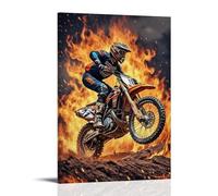 ZLLJXFZZ Sports Poster_ Phoenix Rider - Fire Trial Motocross Wall Art Mural Modern Decoration Hanging Art Poster 24x36inch(60x90cm)