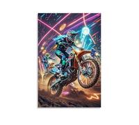ZLLJXFZZ Sports Poster_ Plasma Rider - Energy Motocross Wall Art Mural Modern Decoration Hanging Art Poster 12x18inch(30x45cm)