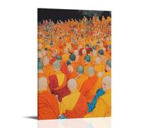 ZLLJXFZZ U4MRBO Buddhism Poster Vibrant Scene of A Buddhist Wall Art Mural Modern Decoration Hanging Art Poster 16x24inch(40x60cm)