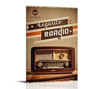 ZLLJXFZZ Vintage Radio Poster. Wall Art Mural Modern Decoration Hanging Art Poster 12x18inch(30x45cm)