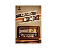 ZLLJXFZZ Vintage Radio Poster. Wall Art Mural Modern Decoration Hanging Art Poster 24x36inch(60x90cm)