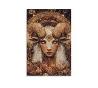 ZLLJXFZZ Zodiac Poster Aries, Pioneer Spirit Wall Art Mural Modern Decoration Hanging Art Poster 08x12inch(20x30cm)