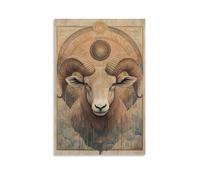 ZLLJXFZZ Zodiac Poster Aries, Pioneer Spirit Wall Art Mural Modern Decoration Hanging Art Poster 16x24inch(40x60cm)