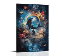 ZLLJXFZZ Zodiac Poster Pisces, Mystic Wall Art Mural Modern Decoration Hanging Art Poster 24x36inch(60x90cm)