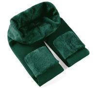 ZLLW Winter Warm Fleece Lined Leggings for Women，High Waisted Thick Thermal Velvet Tights, Green, Large