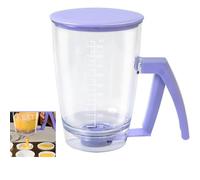 ZLMC Pancake Batter Dispenser, Batter Dispenser with Squeeze Handle, Measuring Marks for Pancakes, Waffles, Muffins, Crepes & Cupcakes Baking Tool(Purple)