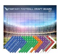 ZLODEPIP 2025 Fantasy Football Draft Board Kit 12 Teams 20 Rounds with 512 Player Sticker Labels