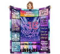 Zlomjro 16th Birthday Gifts for Girls Blanket 50"x60" - Gifts for 16 Year Old Girls - 16 Year Old Girl Gift Ideas for Birthday - Sweet 16 Birthday Gifts Throw Blankets
