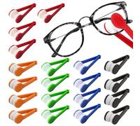 ZLONGYAN mini eye glasses lens cleaner soft brush cleaning tool, microfiber, with eye glasses cleaner wipes together 360 degrees to the lens cleaning(20 pieces)