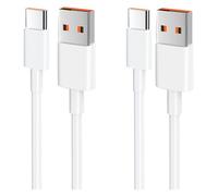ZLONXUN Pack of 2 120 W Turbo Charging USB-C Cable Compatible with Xiaomi Redmi Note 14 13 12 11 8 9 Pro 11S 10S 11T; Xiaomi 14 13 10T 11T Pro 12T 11 12 Lite Pro, POCO X6/X5/C65/X4/F3/M5/Pad 5. 5 M