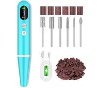 Zloojnn Cordless Nail Drill Set - Rechargeable, LED Display, 6 Drill Bits, Lightweight & Portable, Adjustable Speed for Gel/Acrylic/Natural Nails