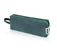Zloptuoe Corduroy Fabric Pencil Case, Small Pencil Case, Cute Pencil Case, Organiser for Stationery for Teenagers, Girls, Students, Boys, dark green, pencil case