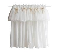 Zlovne Cafe Curtain Half Window Short Curtain,White Sheer Voile Kitchen Curtains 1 Pcs,for Kids Nursery/Living/Small Basement/Small Window Decoration (85 * 60cm/34 * 24in)