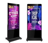 ZLPOWER 55" Digital Signage Display Kiosk Non Touchscreen Digital Kiosks Interactive Floor Standing 4K IPS LCD Screen Commercial Totem with Android 11 System Interactive Advertising Media Player