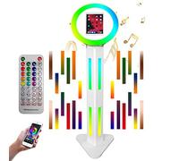 ZLPOWER Portable Photo Booth Shell Stand for iPad 10.2" 10.9" 11" 12.9" APP Control RGB Ring Light Music Sync Light Box Metal Selfie Detachable Photobooth Machine for Events Rental Business (White)