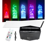 ZLPOWER RGB Fake Fire Flame Light with 36 LED Light 5ft Artificial Simulated Flames Lamp Atmosphere Effect for Stage Halloween DJ Party Lighting Nightclub Campfire Party Special Holiday