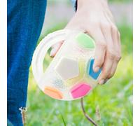 Zlqemik Dogs Squeaky Ball With Grab Tags, Indestructible Dog Ball, Interactive Squeaky Handheld Round Football, Interactive Dog Football Toys, For Dogs Pet Teeth Cleaning