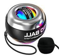 ZLQHHYL All-Metal Power Gyro Ball(2026 New 6-Level Color-Shifting), Weighted Auto-Start Hand Wrist Forearm Trainer and Strengthener for Exercise Joint and Muscle with Led Light (with Ball Bag)