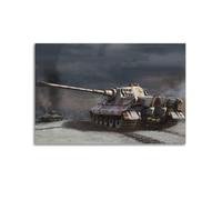 ZLQYHW German WW2 Vintage Tank Poster KING TIGER Sd.Kfz.182 Henschel Turret Decorative Canvas Family Bedroom Artwork Picture Painting 12x18inch(30x45cm)