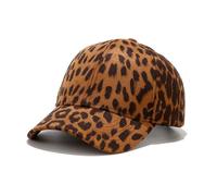 ZLSLZ Womens Leopard Print Baseball Trucker Sport Golf Ponytail Pony Sun Hat Cap, 831tan, M