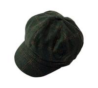 ZLSLZLQB Womens Woolen Tweed Ivy British Newsboy Cabbie Gatsby Beret Painter Hat Cap - Green -