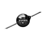 ZLSXTN Black Front Grill Emblem Cover for Volvo XC90 B6 2024 2025,Emblem Logo Overlay Sticker ABS Metal Badge Trim Decal Protector Scratch Resistant Car Exterior Decor Accessories,With camera