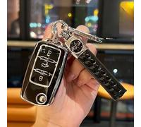 ZLSXTN Car Key Cover Cases Keychain for V-W Nivus,Soft TPU Key Fob Cover Car Remote Key Cover Waterproof and Dustproof Car Accessories Preferred Gifts,Black-A