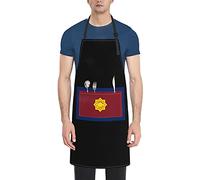 Zltegako Bandera del Ejercito de Salvacion Apron Adjustable Waterproof With Pockets Bib Kitchen Cooking Aprons For Men Women