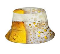 Zltegako Beer Bucket Hat Brim Cap Sun Hat Funny Fisherman Hats Packable Cap Bar Hat for Adults