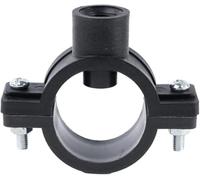 Zlthraustic Garden Pipe Connector Brackets Plastic Water Hose Holder Clips with Spray Nozzle Mount Screw Fixing for Secure 1/2 Inch Pipe Support in Outdoor Gardens, 2 Inch, 2 Inch