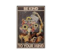 ZLTOFJ Be Kind To Your Mind Mental HealthModern Family Bedroom Office Decoration Celebrity Singer Music Movie Cartoon Poster Art Poster20x30inch(50x75cm) Unframe-style