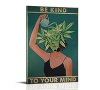 ZLTOFJ Be Kind To Your Mind Mental HealthModern Family Bedroom Office Decoration Celebrity Singer Music Movie Cartoon Poster Art Poster20x30inch(50x75cm) Frame-style