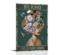 ZLTOFJ Be Kind To Your Mind Mental HealthModern Family Bedroom Office Decoration Celebrity Singer Music Movie Cartoon Poster Art Poster12x18inch(30x45cm) Frame-style