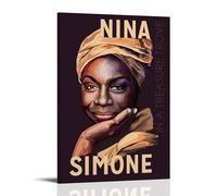ZLTOFJ Nina SimoneModern Family Bedroom Office Decoration Celebrity Singer Music Movie Cartoon Poster Art Poster24x36inch(60x90cm) Frame-style