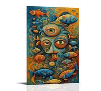 ZLTOFJ Salvador Dalí PaintingModern Family Bedroom Office Decoration Celebrity Singer Music Movie Cartoon Poster Art Poster08x12inch(20x30cm) Frame-style