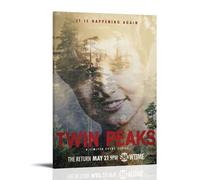 ZLTOFJ Twin Peaks The Return TV Show PosterModern Family Bedroom Office Decoration Celebrity Singer Music Movie Cartoon Poster Art Poster08x12inch(20x30cm) Frame-style