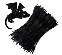 Zlulary 100 PCS Black Pipe Cleaners, Chenille Stem, Crafts Supplies for DIY Arts & Crafts Decorations